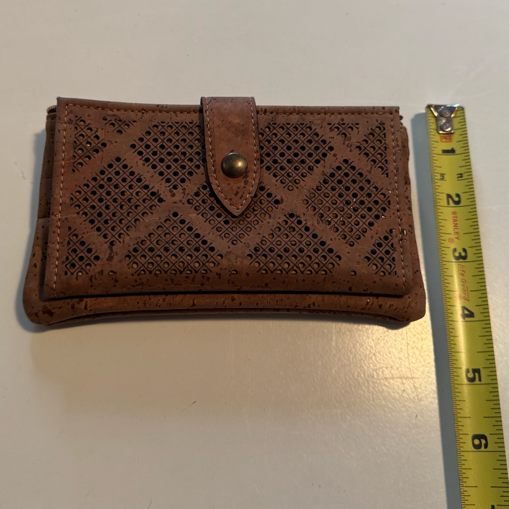 Small women’s wallet made of cork. Locally made in the Catskills NY.